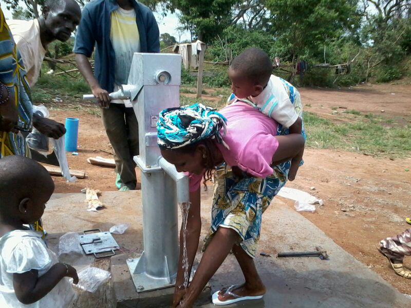 Borehole drilling and platform constructed for a community of fulani herdsmen near Bukuruwa, Kwahu East